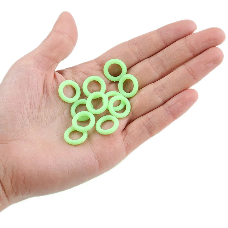 

ELOS-50 Pcs Green Camping Nail Night Vision Luminous Ring Round Multi-functional Tents Accessories