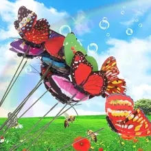 Шт. 20 шт. Красочные бабочки палку растения горшок Декор маркиратор украшение садового орнамента вечерние вечеринок флюгер
