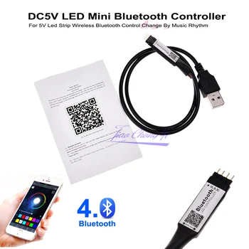 

Mini USB DC5V Bluetooth LED RGB Controller Wireless IOS/Android Bluetooth RGBW LED Controller for 2835 5050 RGB LED Strip