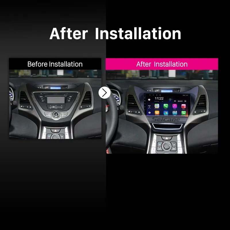 Discount Seicane Android 8.1/7.1 9Inch 2 DIN GPS Car Radio 8-Core Wifi Multimedia Player For 2008 Hyundai Elantra Support Bluetooth SWC 5