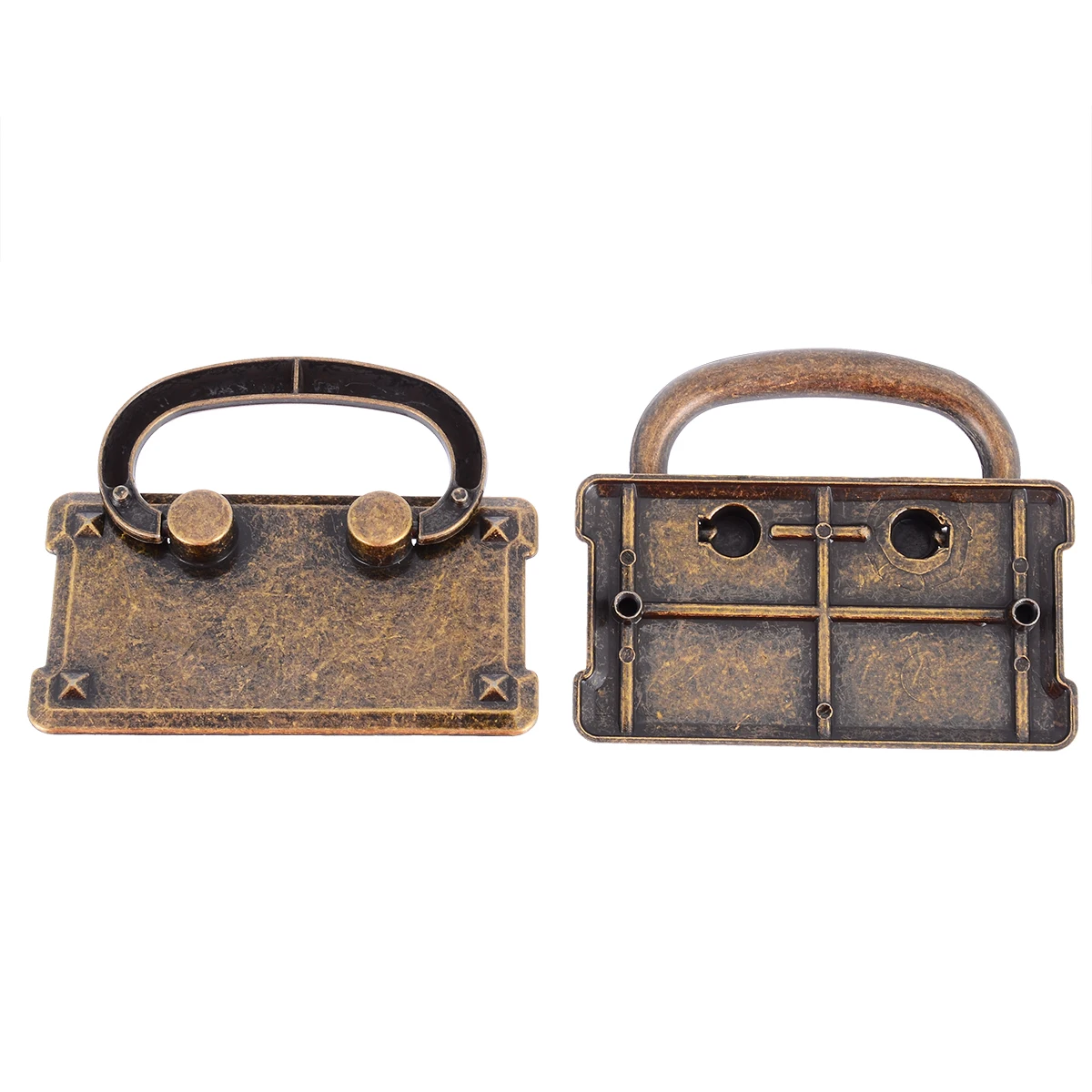 2 Set Antique Bronze Door Handles Cupboard Drawer Cabinet Drop Pull Handle Knob With Screws For Home Furniture