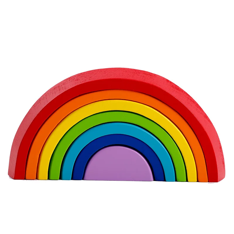 rainbow building blocks mini version Colorful arched building blocks