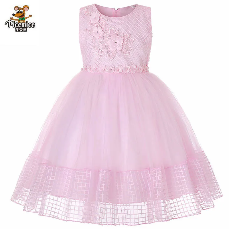 

6 Color Floral Wedding Party Clothes Girls princess Dresses Children Flower Baby Birthday Clothing 2-14 Year Girl Dress Vestido