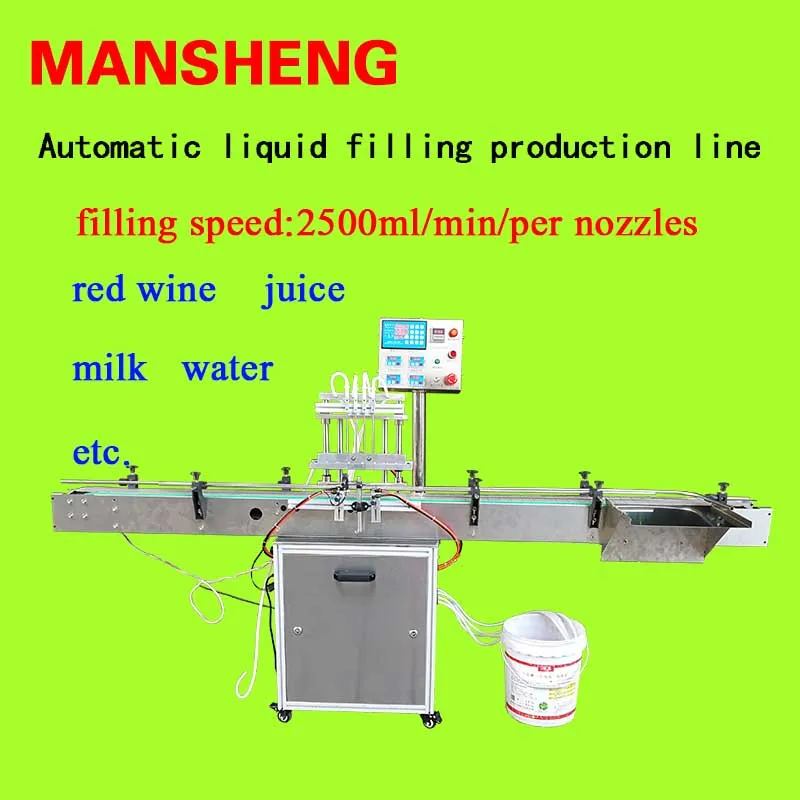

Fully automatic liquid filling production line red wine milk juice filling machine