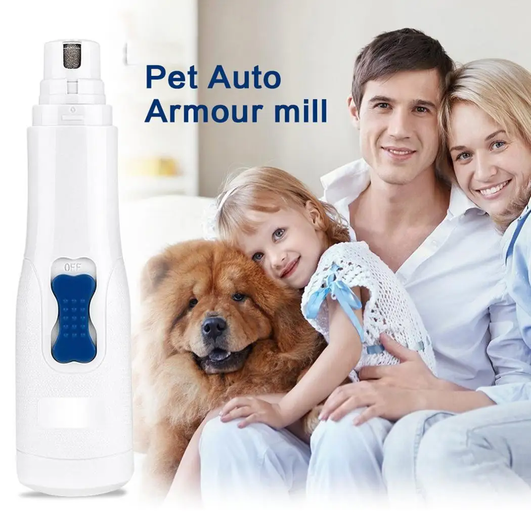 

included Pet x Casual White Cleaning Nail Electric Grinder AA Dog Animals 2 Not Polisher Nail