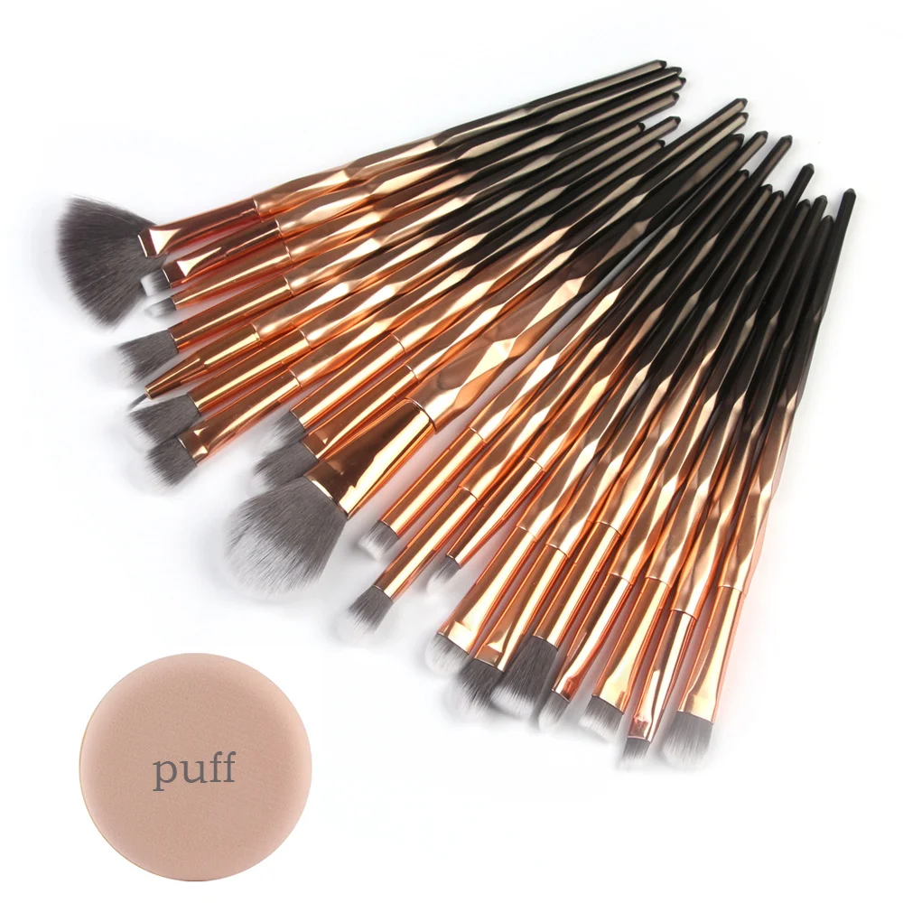 MAANGE 20Pcs Diamond Handle Makeup Brushs Eye Shadow ...