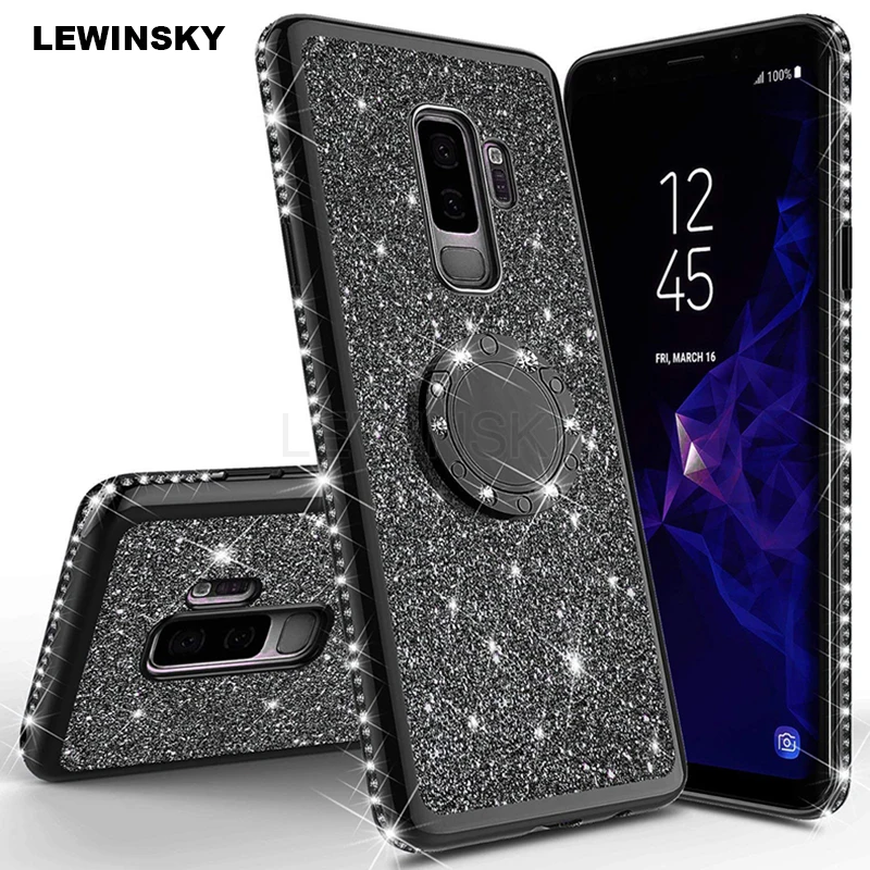 Soft TPU Phone Case For Samsung Galaxy S9 S8 A7 A6 A8 S10 Plus 2018 Note 9 8 A50 S7 Luxury Plating Bling Diamond Silicone Cover