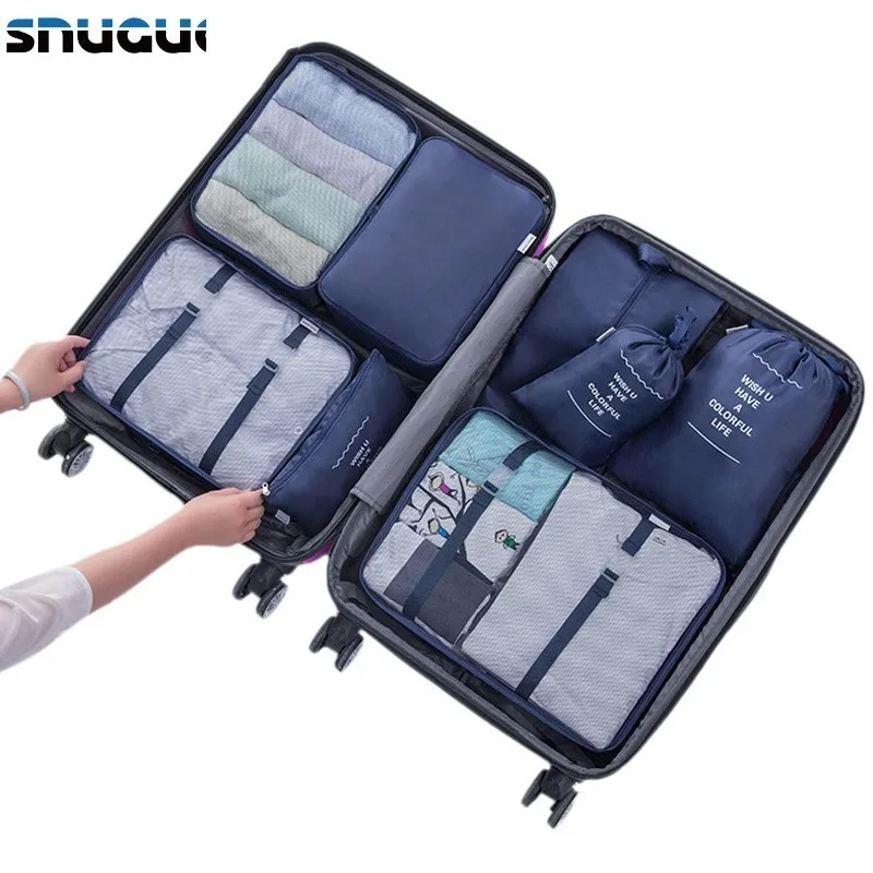 www.semashow.com : Buy 8Pcs/set Casual Travel Bag Waterproof Storage Bag Set For Clothes Tidy ...