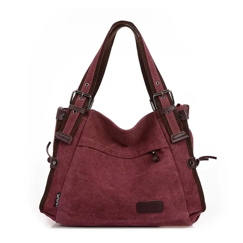 

Fashion Vintage Canvas Bag Shoulder Messenger Hand Bags Totes Canvas Casual Tide Bag Hot Sale Handbag For Women Female Big Tote