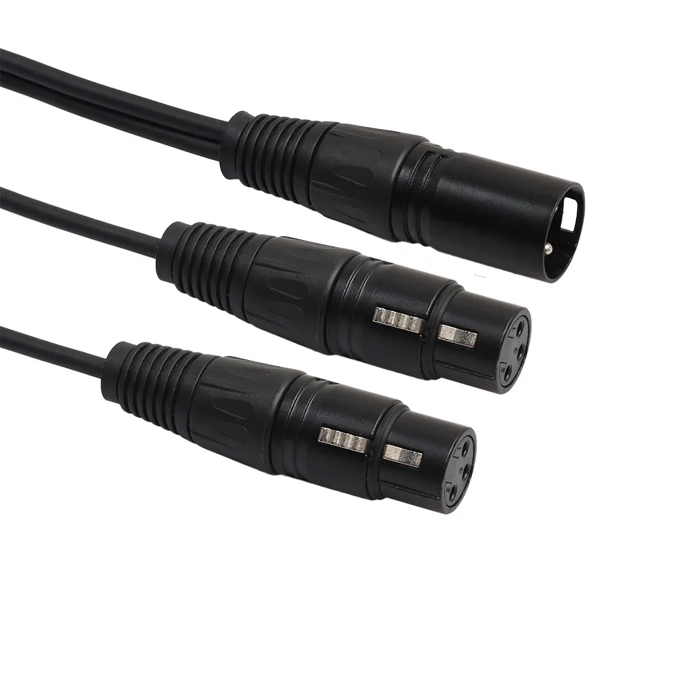 3 контактный XLR штекер для двойной 2 Женский Джек Y splitter микрофон DJ Кабель адаптер 16