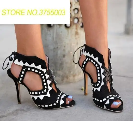 D'été Partie 2018 Talons Picture As À Côté Dames as Sexy Ouvert Mode Robe Chaussures Picture Haute Perles Qualité Sandales Bout Découpes Lacent pZF8rp