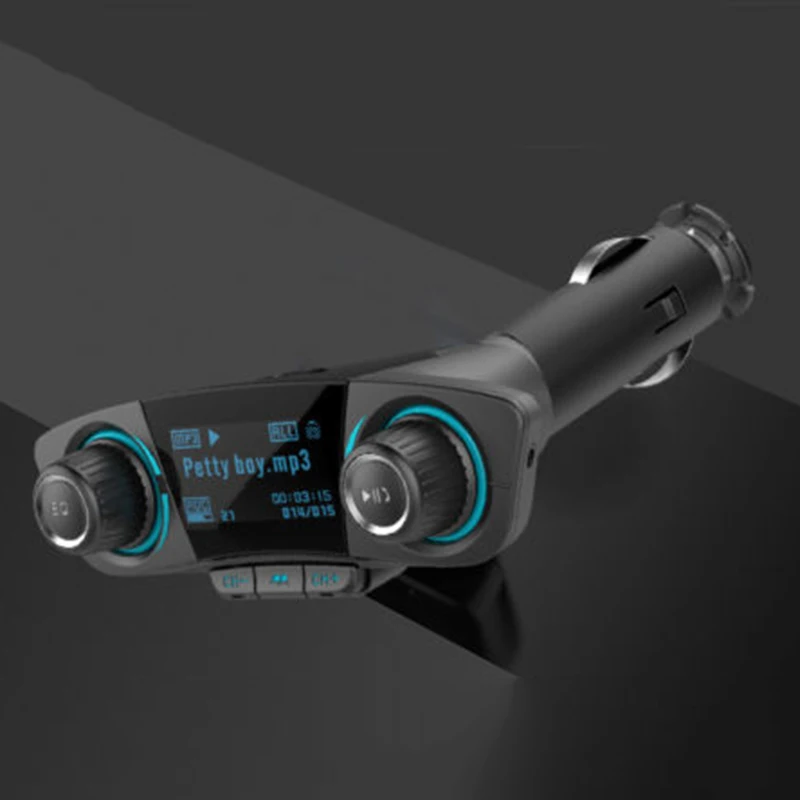 130*100*35 мм черный автомобильный прикуриватель Bluetooth 4,0 fm-передатчик MP3-плеер автомобильный прикуриватель двойной USB зарядное устройство