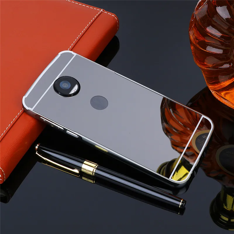 

For Motorola G6 Plus Mirror Case Plating Metal Frame Cover with Mirror Back Cover Case for Motorola Moto G6 XT1925 MotoG6