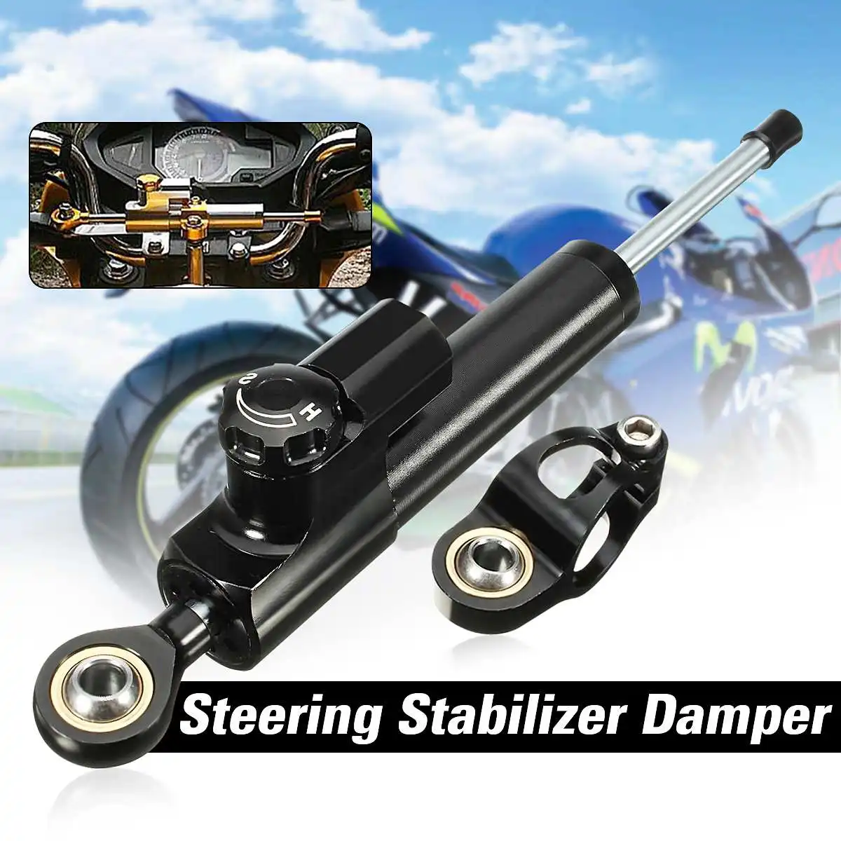 

Universal Motorcycle Steering Damper 25cm Stabilizer Linear Reversed Safety Control for Yamaha for Suzuki for Honda