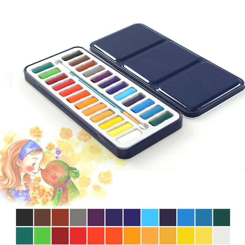 

12/18/24 Colors Solid Watercolor Portable Drawing Painting Watercolor Paints Art Marker Pens Set Student Art Stationery Supplies