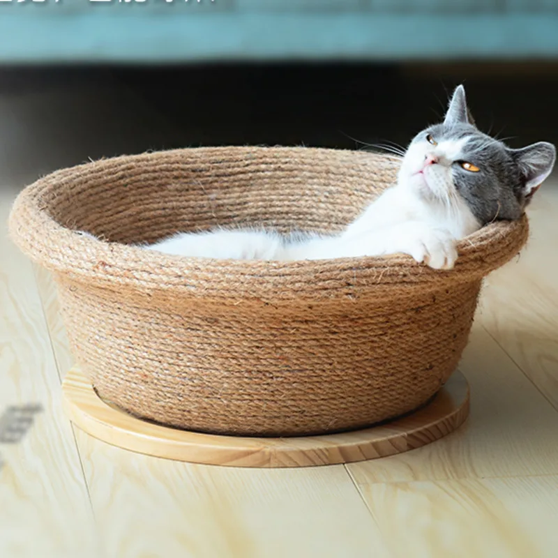 

Sisal Cat bed Kitten Scratching Sisal Board Pet Funny Platform Lounger Sofa for Cats Interactive Climber Scratcher Toys CW218