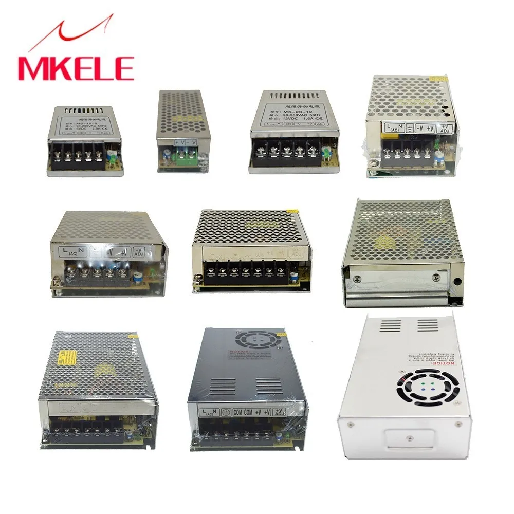 

AC110VAC/220VAC MS Series SIZE Type Universele Ingangsspanning Dual Output DC Stroomvoorziening 10-500W Lighting Transformers
