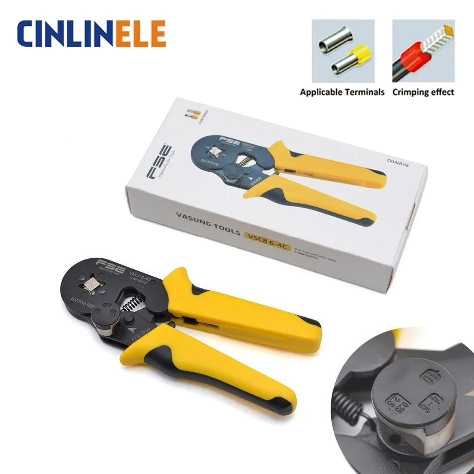 

0.08-10mm 28-7AWG High Quality Precision Wire Connector Crimp Pliers VE Tube Bootlace Terminal Tool VSC8 6-4C HSC8 6-4 6-6 FSE