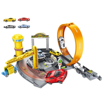 

2-in-1 Catapult + 4 Car Simulated Parking Lot Track Stitching toy with Alloy Car Toys For Children