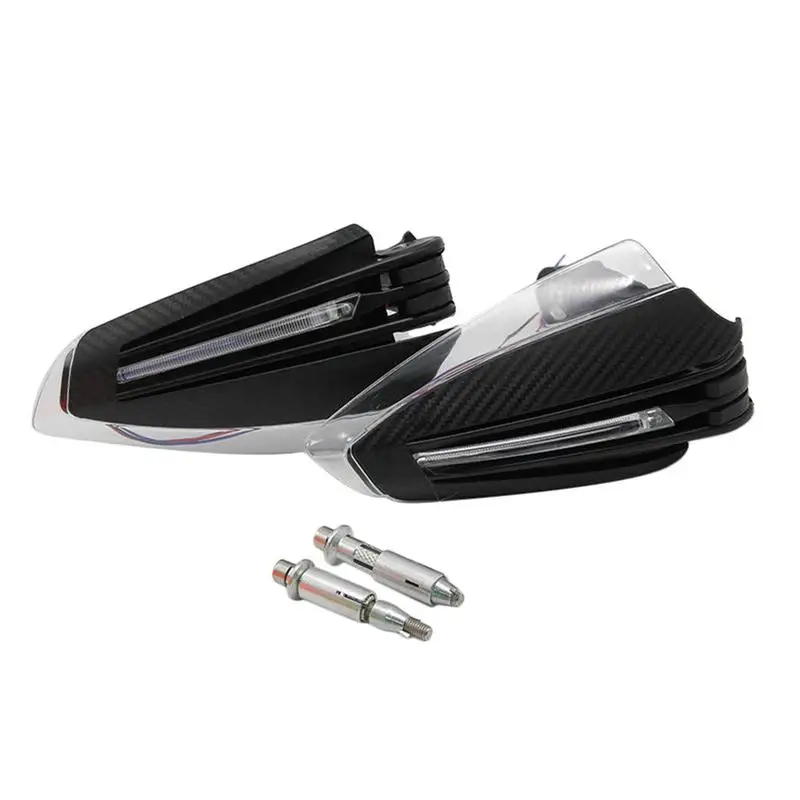 

2-Pack Motorcycle Hand Guards With LED Universal 22mm Turn Signal Light Hand Protectors Motorbike Accessories Supplies