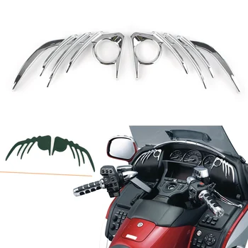 

Motorcycle Chrome Front Speaker Outer Trim Decoration for Honda Goldwing GL1800 & F6B 2006 2007 2008 2009 2010 2011 2012-2017