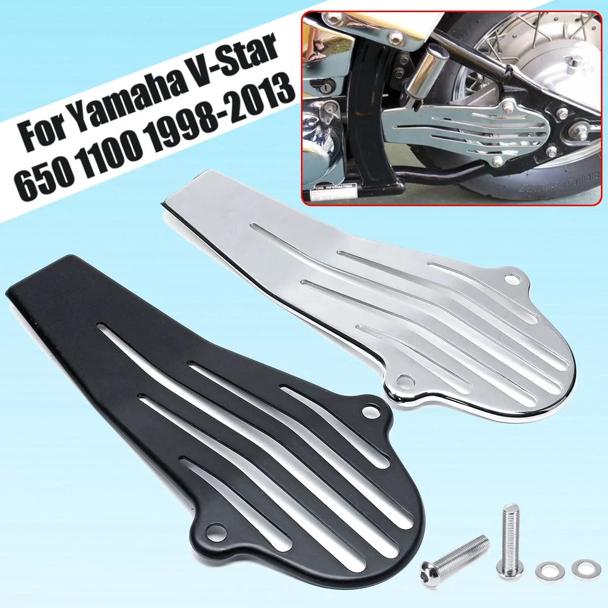 1pcs Motorcycle Plate Drive Shaft Cover For Yamaha V Star 650 1100 1998