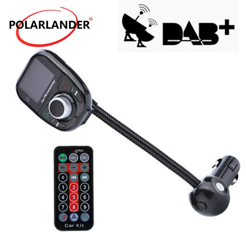 Цифровой DAB/DAB+ приемник автомобильный комплект TF USB MP3 плеер Hands free ЖК-дисплей Bluetooth Антенна ЧМ-передатчика порты для зарядки