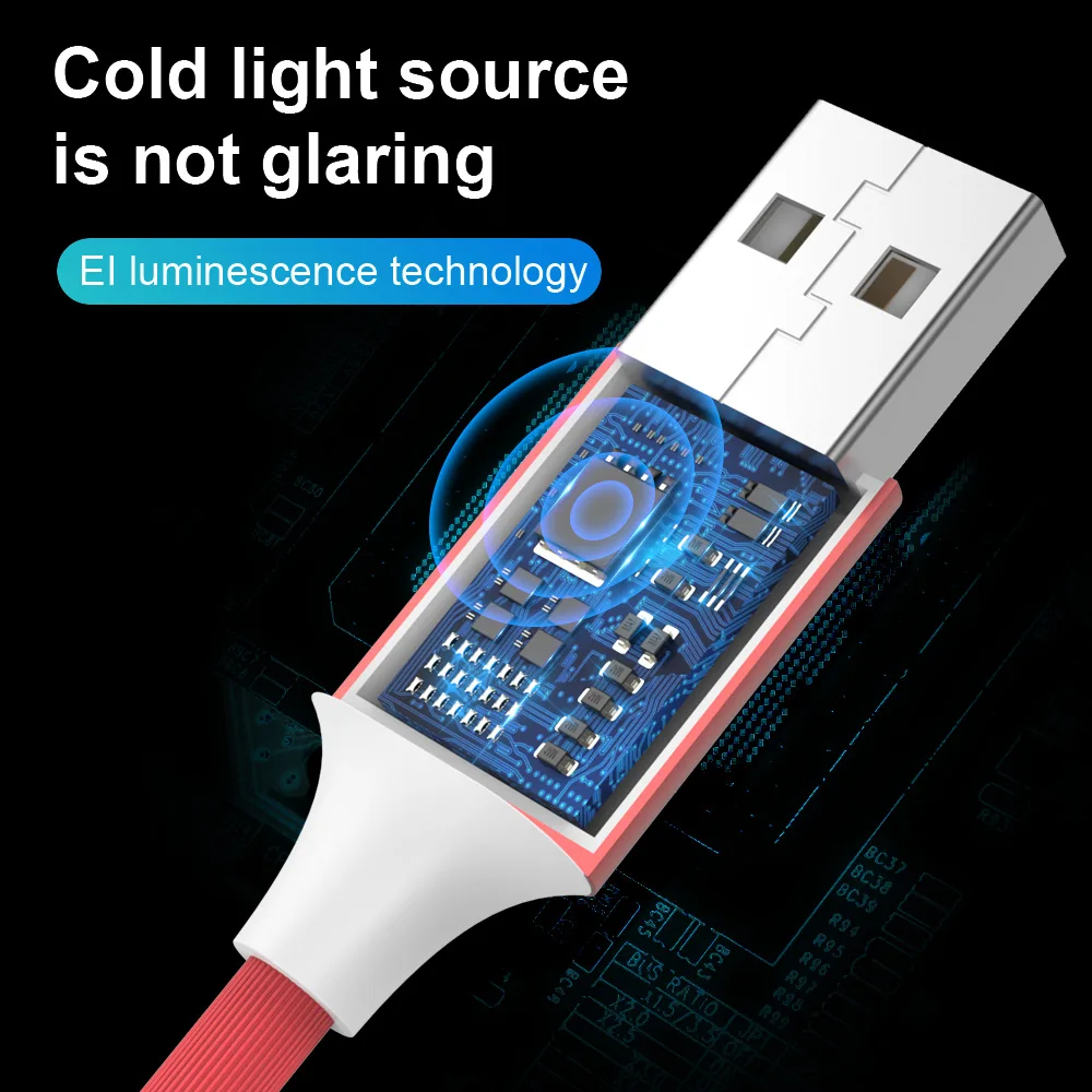 KISSCASE نوع-C كابل 2A سريع كابل شحن لهواتف سامسونج S10 LED التحكم الصوتي نوع-C كابل ل Xiaomi Redmi ملاحظة 7 الهاتف المحمول كابل KISSCASE نوع-C كابل 2A سريع كابل شحن لهواتف سامسونج S10 LED التحكم الصوتي نوع-C كابل ل Xiaomi Redmi ملاحظة 7 الهاتف المحمول كابل