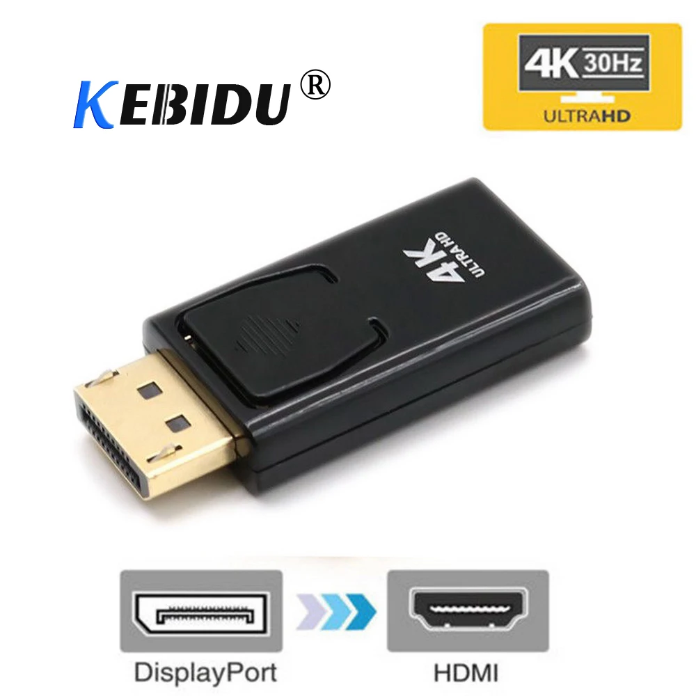 Адаптер Kebidu 4K Ultra HD переходник с DP на HDMI папа мама видео аудио разъем цифровые