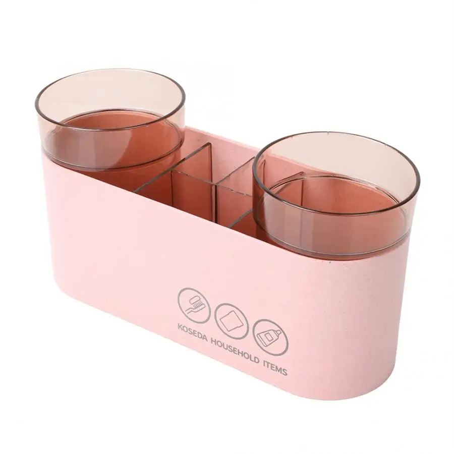

Cup Holder Toothbrush Holder Toothpaste Storage Rack Organizer with Cup Home Bathroom Accessories Single Cups Holder