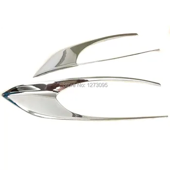

For Peugeot 301 2017 ABS Chrome Front Fog Light Lamp Cover Foglights Frame Trim Protector Sticker Exterior Car Styling Accessory