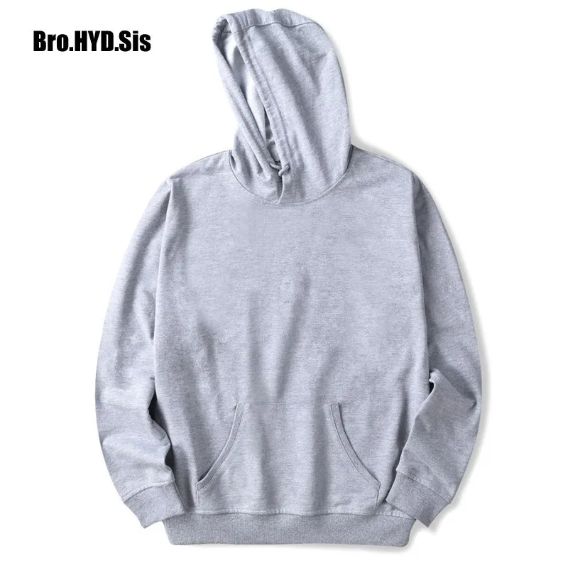 Harajuku Men Women Solid Hoodies Cotton Hoody Teenager