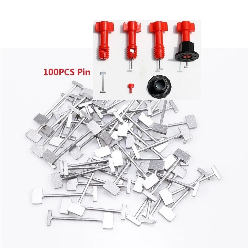 

100pcs Tile Leveler Tools Accessories Stainless Steel Replaceable Pin For Tile Leveling Leveler Locator Pin Set Tool Parts