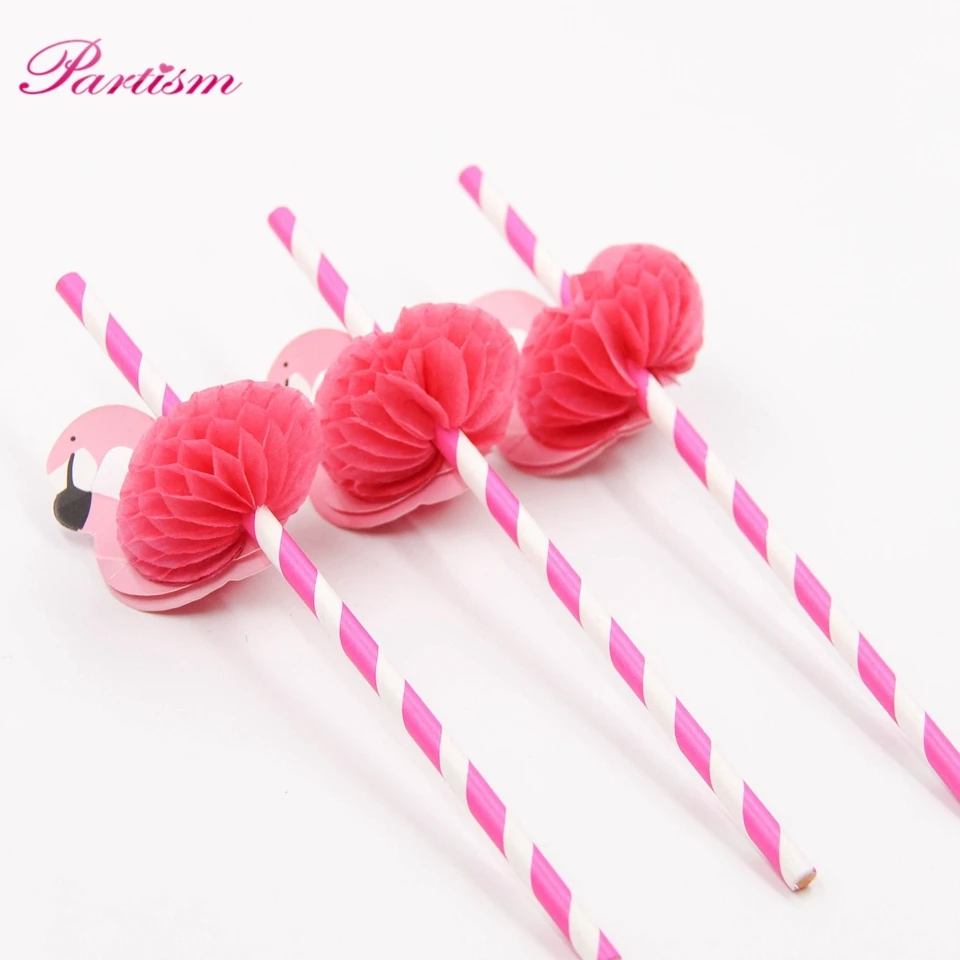 

10PCS Flamingo Straw 3D Straw Bendy Flexible paper Drinking Straws Kids Birthday/Wedding/Pool Party Decoration Supplies