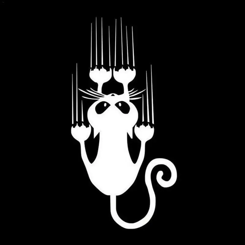 

3D Cat Shaped Reflective Sticker Design Decals Bumper Scratch Car Pull Flower Sticker Car-styling Cars Auto Accessories