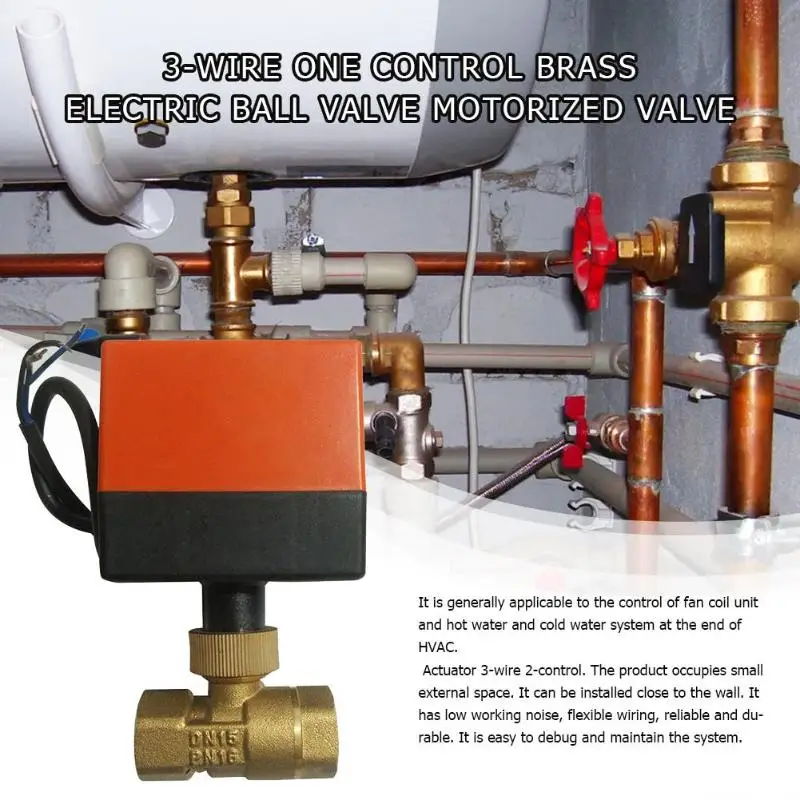 

AC220V 3-wire One Control Brass Thread Electric Ball Valve Motorized Valve