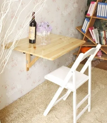 SoBuy FWT02 Folding Wall-mounted Drop-leaf Table, Kitchen & Dining Wood Table Children Desk