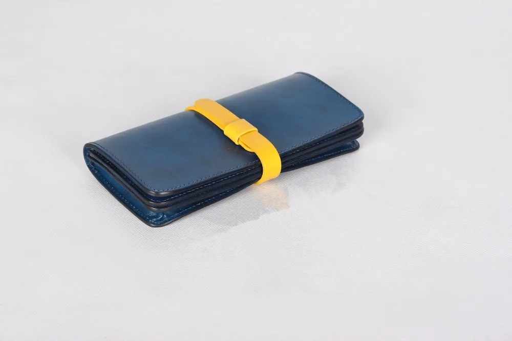 

Vintage Style Genuine Leather Cow Skin Long Purse Card Holder Handmade For Women