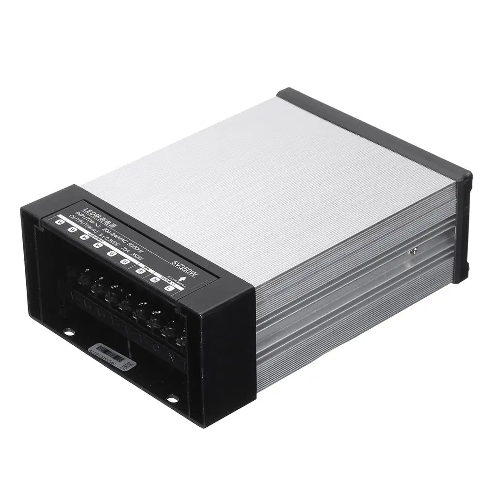 

AC200-240V to DC5V 350W 70A LED Rainproof Waterproof Switching Power Supply
