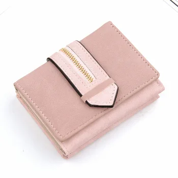 

New Style Ms Short Wallet Leisure Tri-Fold Zip Belt xiao ka bao Shi Shang Xiao jiao bao