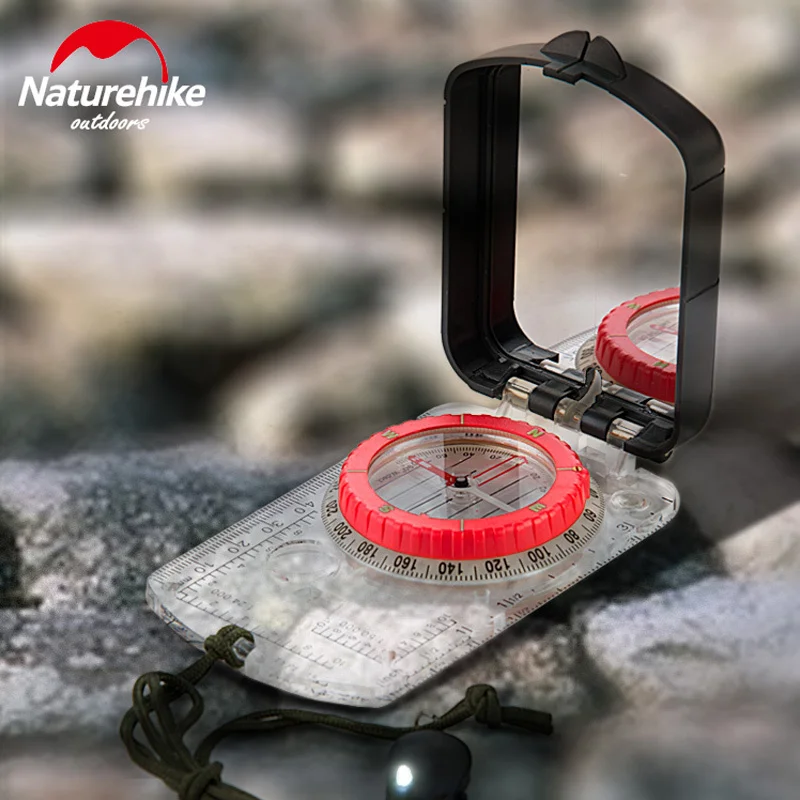 NatureHike светодиодный светильник светящийся Компас с зеркалом прочный Анти-шок стабильный водонепроницаемый походный альпинистский многофункциональный компас