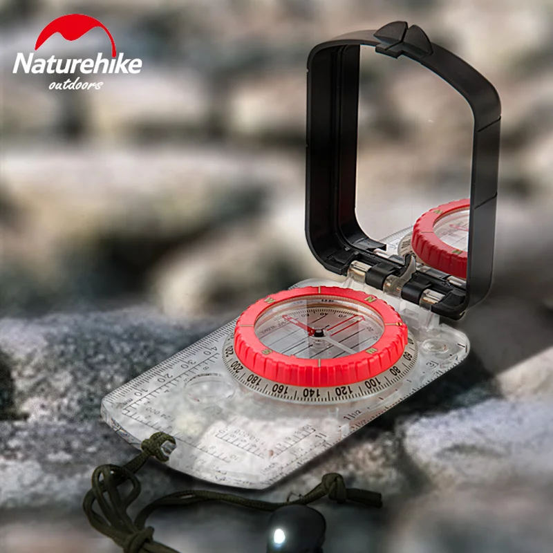 NatureHike светодиодный световой компас с зеркалом прочный Анти-шок стабильный водонепроницаемый Треккинговый многофункциональный компас NatureHike светодиодный световой компас с зеркалом прочный Анти-шок стабильный водонепроницаемый Треккинговый многофункциональный компас
