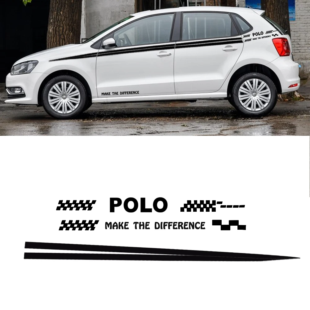 Боковая наклейка на кузов автомобиля наклейки для Volkswagen VW POLO хэтчбек седан