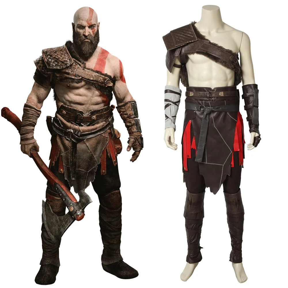 God of War 4 Kratos Spartan костюм для косплея боевой костюмы на Хэллоуин мужчин и