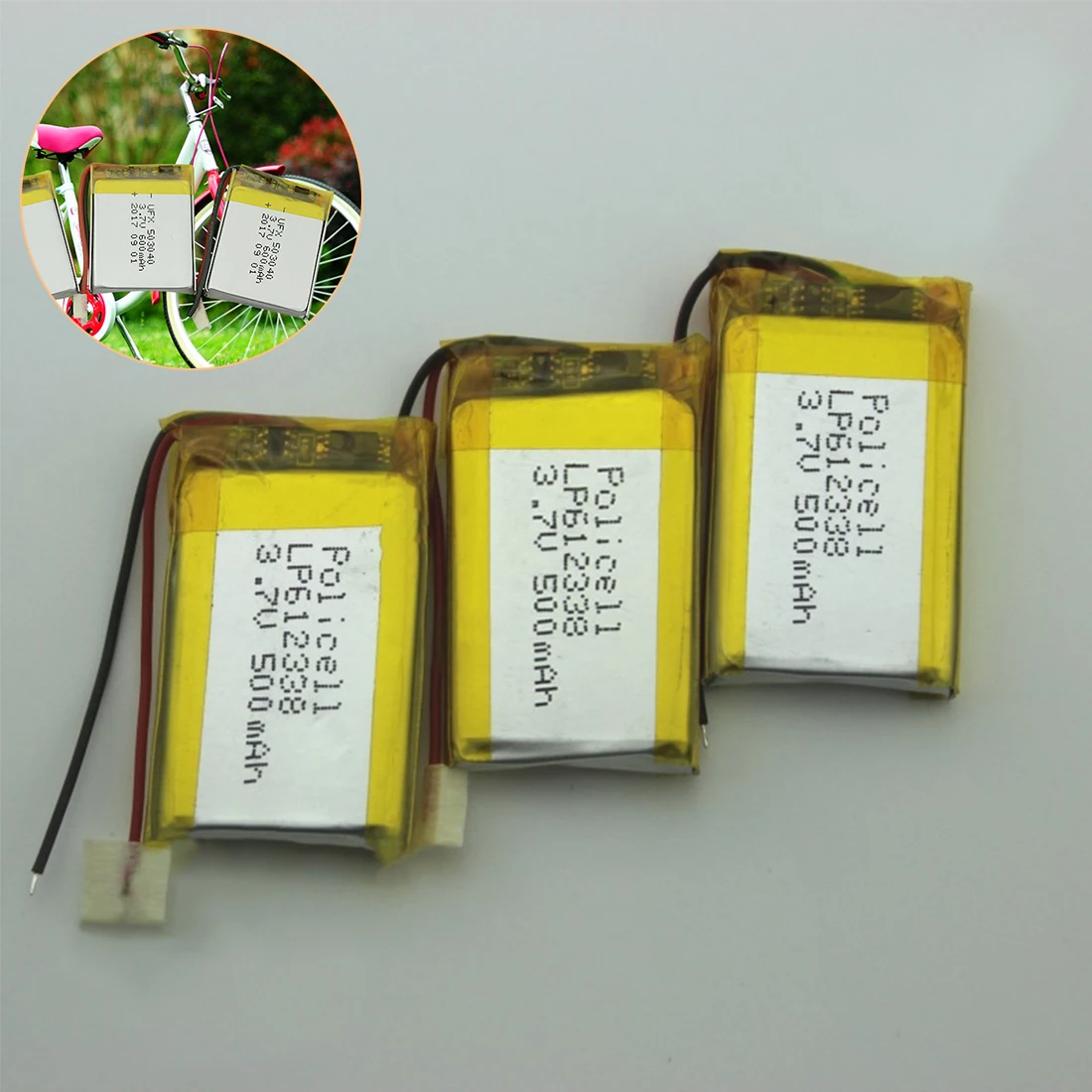 1 stücke 37 V 500mAh 612338 Lithium-Polymer für DVR GPS MP3 MP4 Handy Lautsprecher Li-Po li ionen A