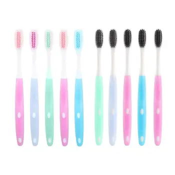 

5pcs Soft Toothbrush Nano Bamboo Carbon Fiber Teeth Clean Dental Oral Care