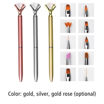 

10in1 Nail Art Painting Brush Set Liner Flower 3D Gradient Dotting Builder Cuticle Remove Acrylic Drawing Pen
