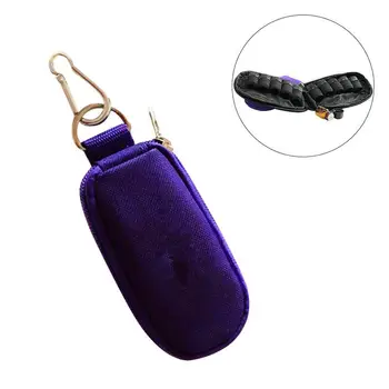 

Portable 10 Bottles 2ml Black Purple Canvas Essential Oil Key Chain Zipper Case Bag Holders