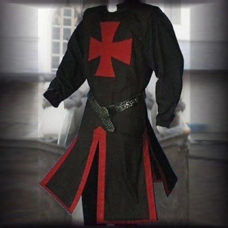 

Medieval Period Knight Costumes Mens Tunic Stage Costumes Medieval Templar Knight Crusader Surcoat Sleeveless Reenactment Male