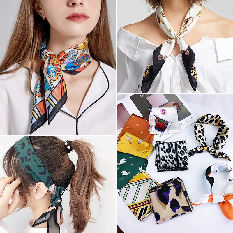 Printing Scarf Wild Silk Retro Square Feeling Satin Women Ladies 1pc New Neckerchief Scarves Hair Tie Band Headwear Soft Neck Printing Scarf Wild Silk Retro Square Feeling Satin Women Ladies 1pc New Neckerchief Scarves Hair Tie Band Headwear Soft Neck